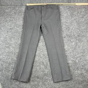Wrangler Vintage Dress Pants Mens Size 38x32 Gray Western Polyester